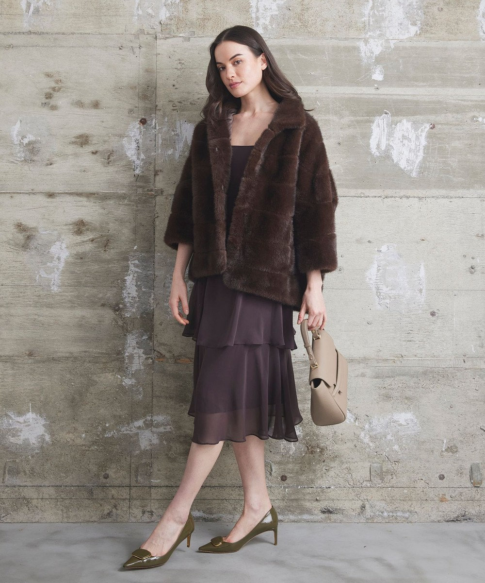 GRACE CONTINENTAL 【LOU ANDREA】フェイクショートコート