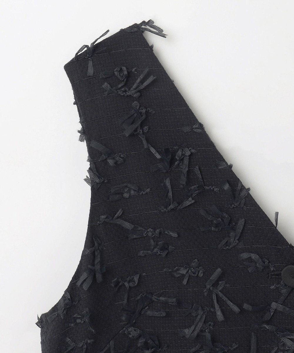 GRACE CONTINENTAL リボンヤーンジレドレス 