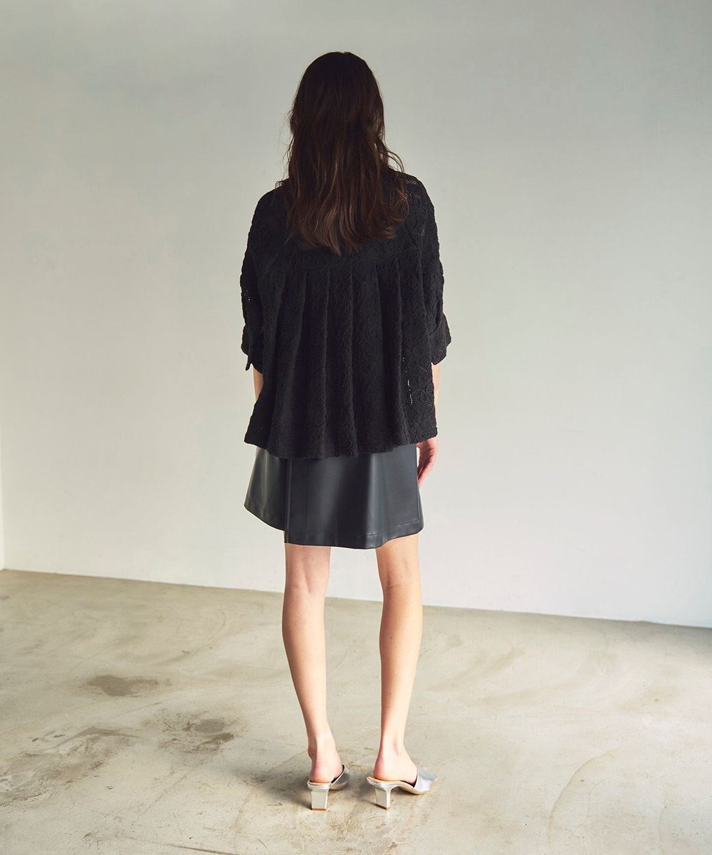 GRACE CONTINENTAL バックタックレースシャツ 