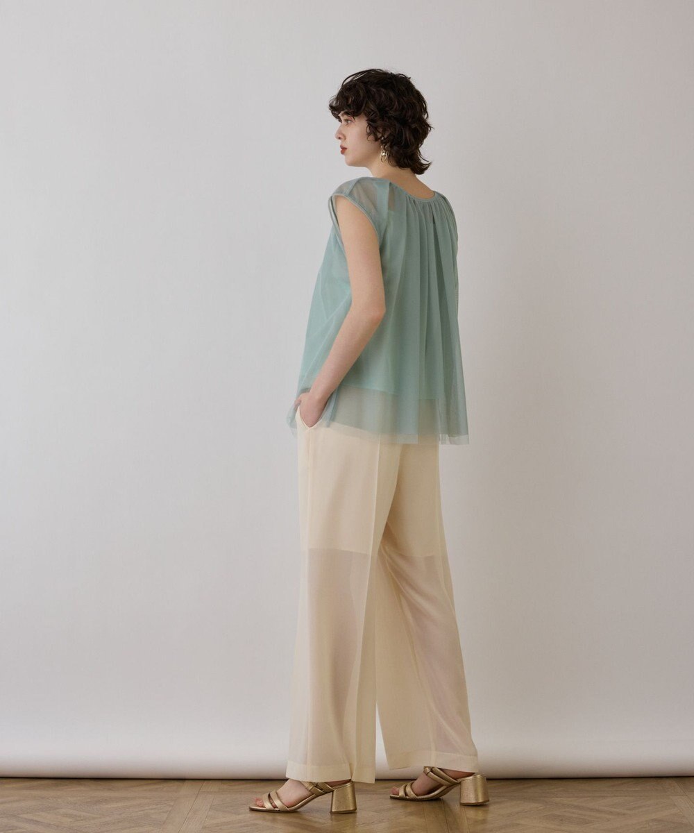 GRACE CONTINENTAL チュールタックノースリーブ 