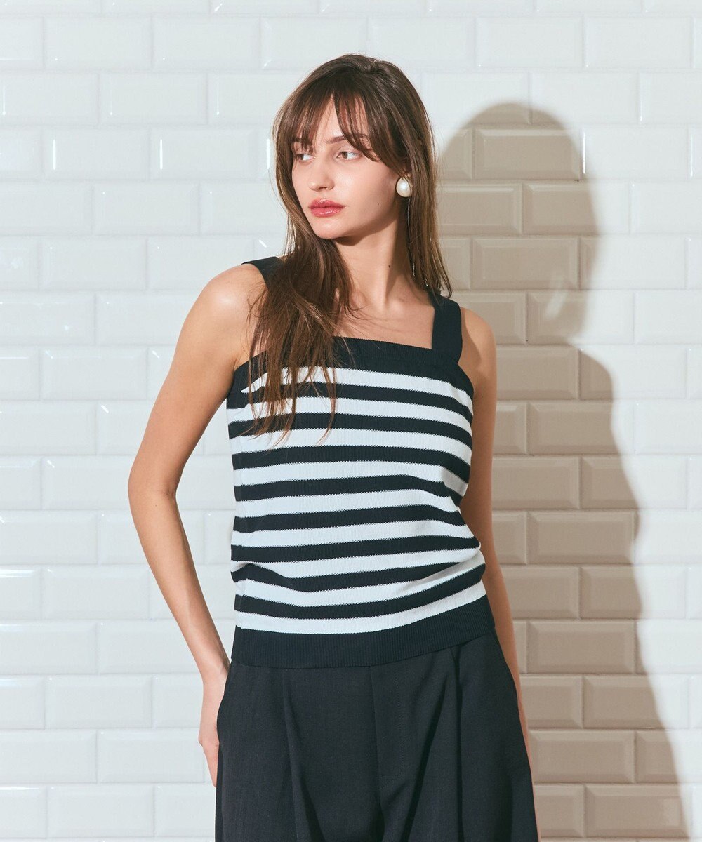 GRACE CONTINENTAL ボーダーニットキャミ 