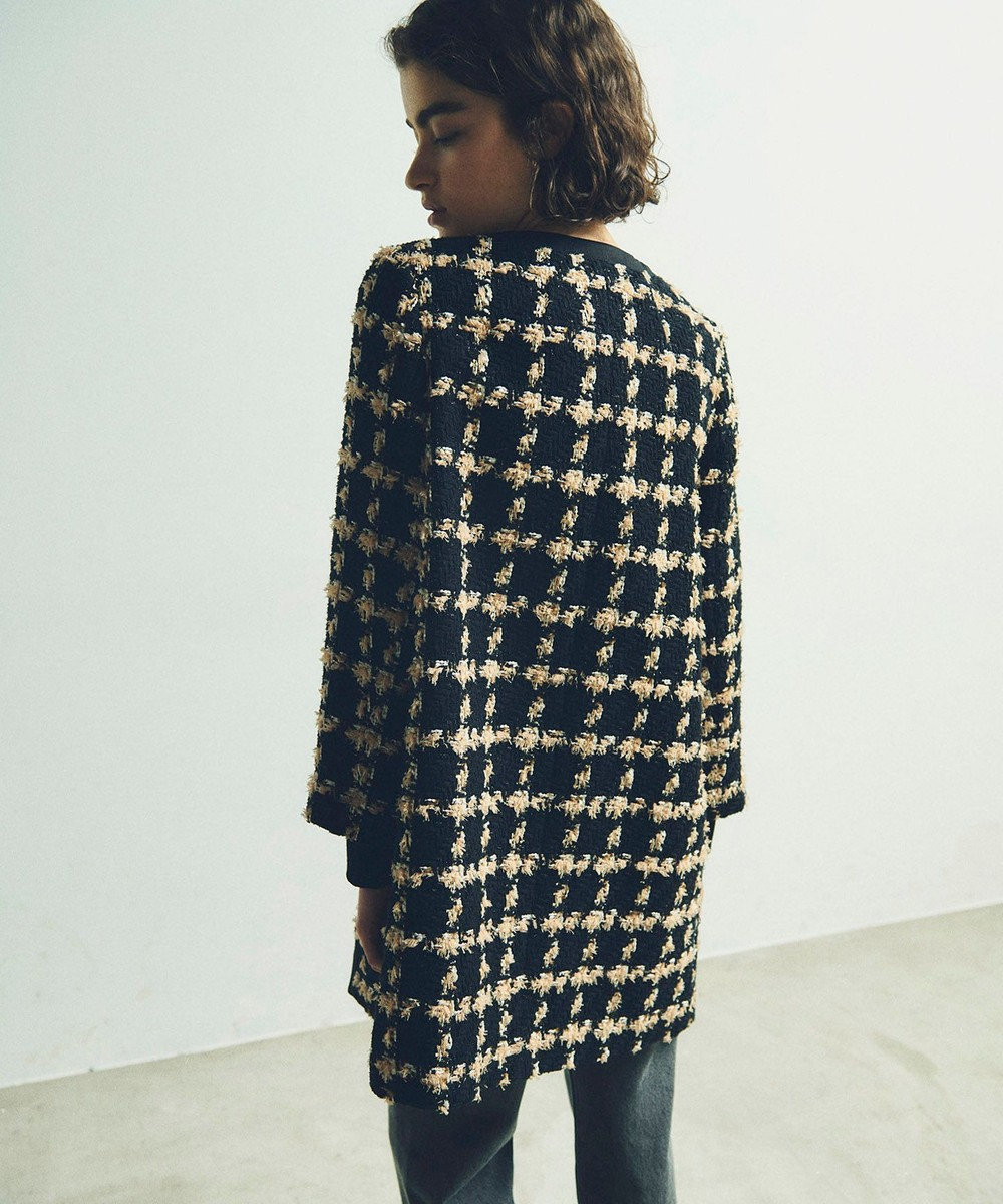 GRACE CONTINENTAL フェザーチェックツイードコート