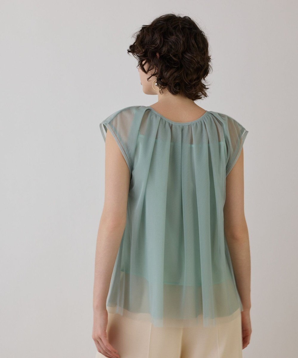 GRACE CONTINENTAL チュールタックノースリーブ 