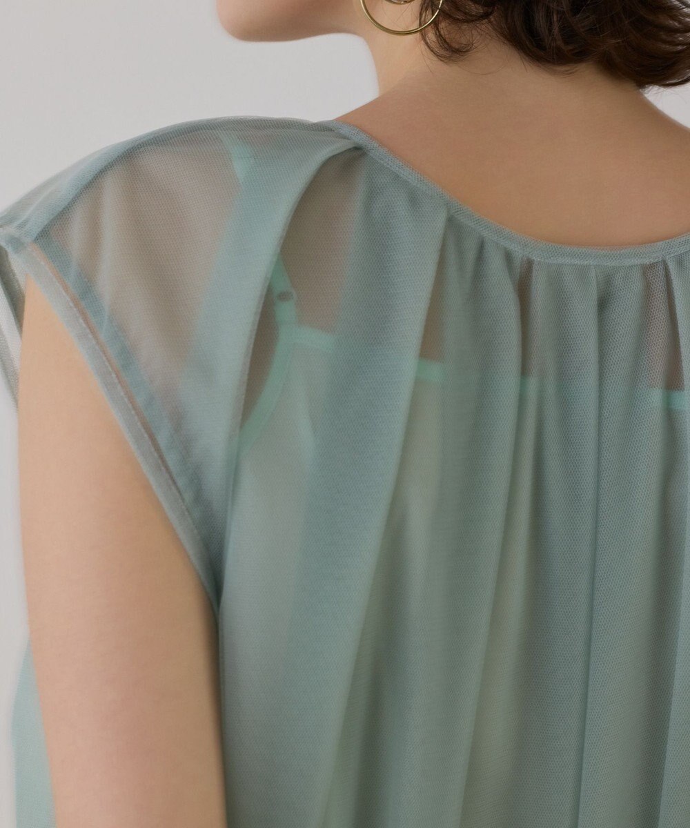 GRACE CONTINENTAL チュールタックノースリーブ 