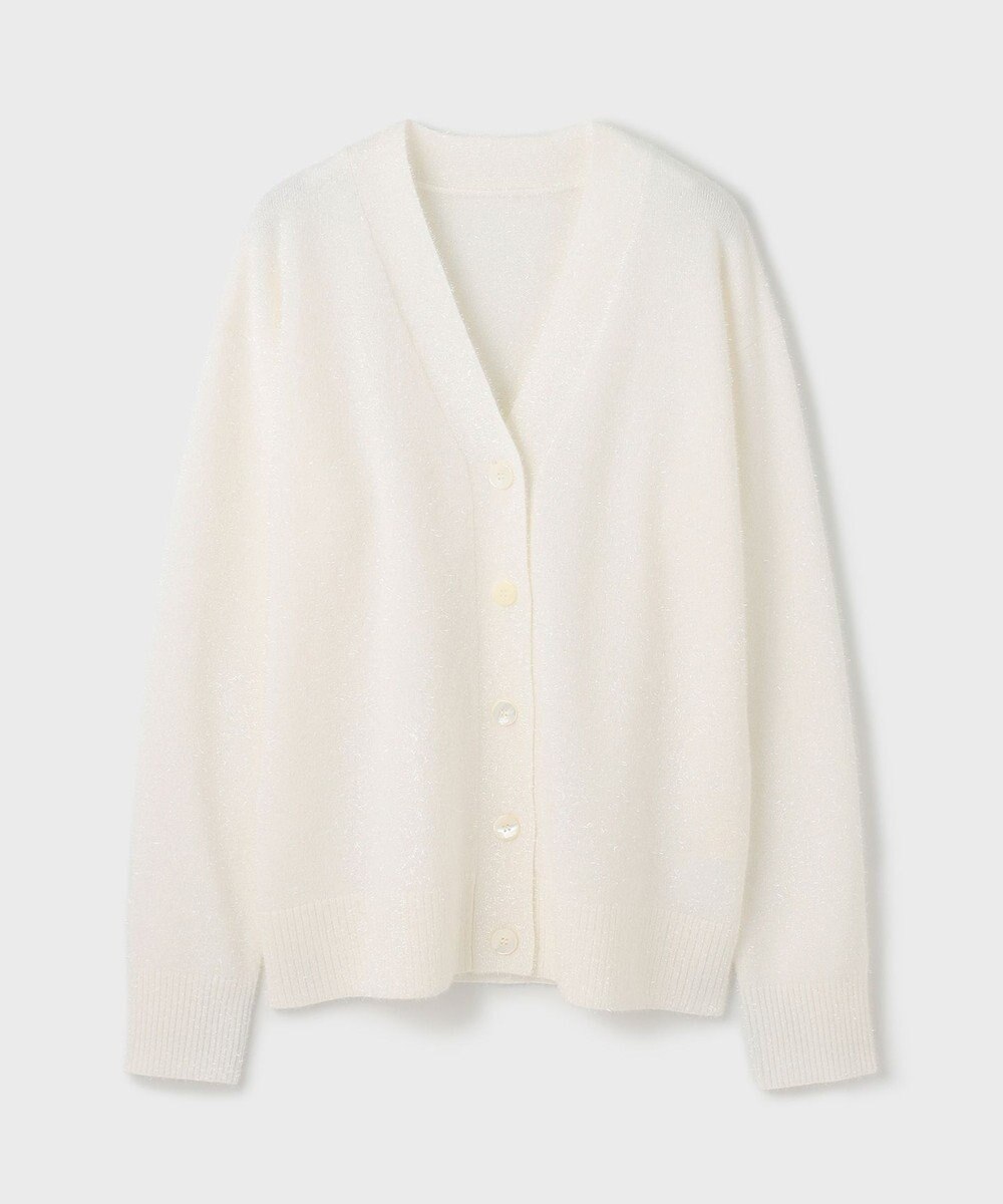 GRACE CONTINENTAL フィルムヤーンニットカーディガン 