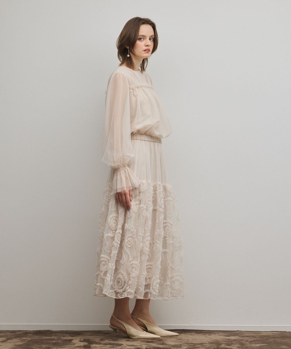 GRACE CONTINENTAL チュールタイブラウス 