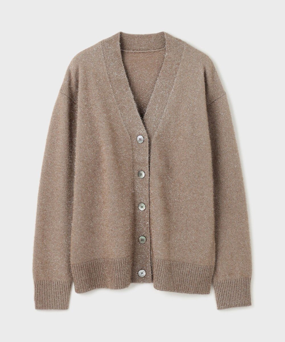 GRACE CONTINENTAL フィルムヤーンニットカーディガン 