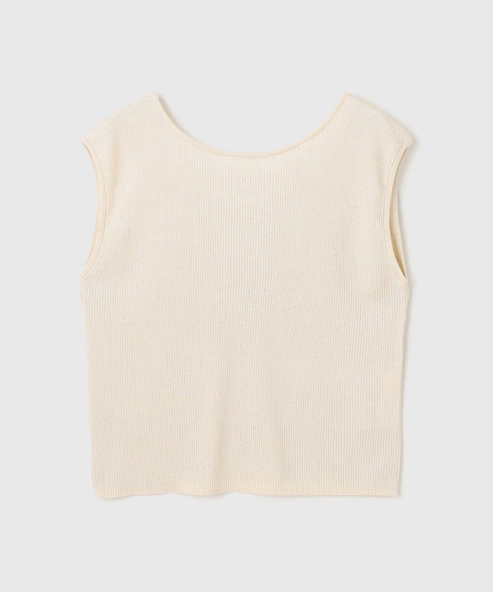 GRACE CONTINENTAL スパンコールリブトップ 