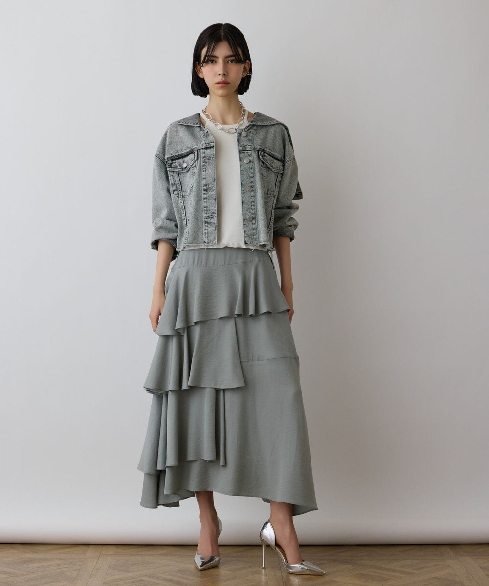 GRACE CONTINENTAL イレヘムサテンスカート