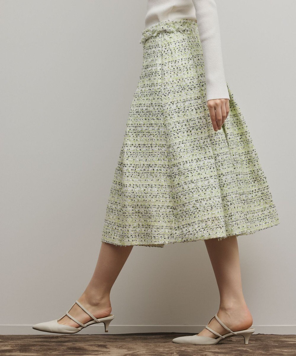 GRACE CONTINENTAL ミックスツイードスカート 