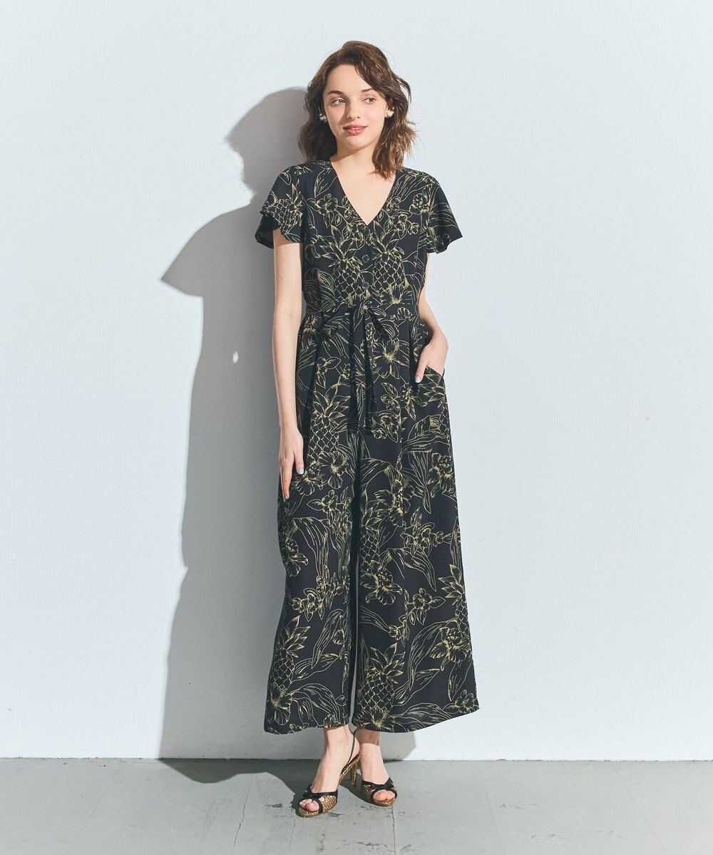 GRACE CONTINENTAL ラインプリントオールインワン 