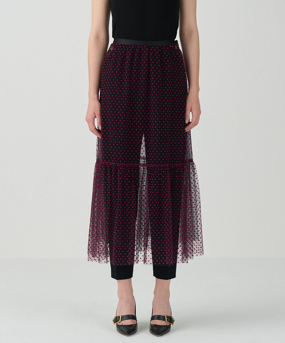 GRACE CONTINENTAL フロッキーチュールスカート