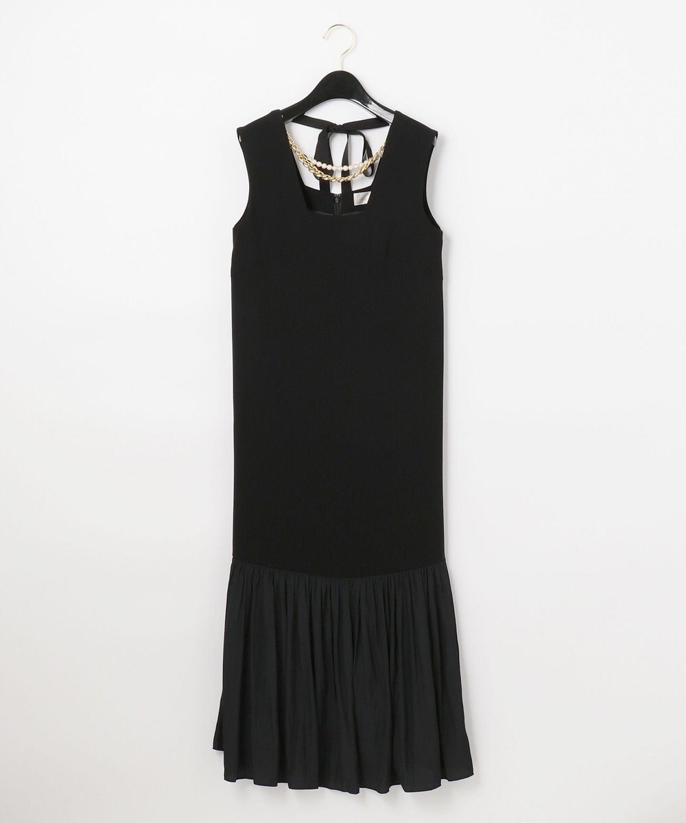 GRACE CONTINENTAL ネックレス付ティアードドレス 