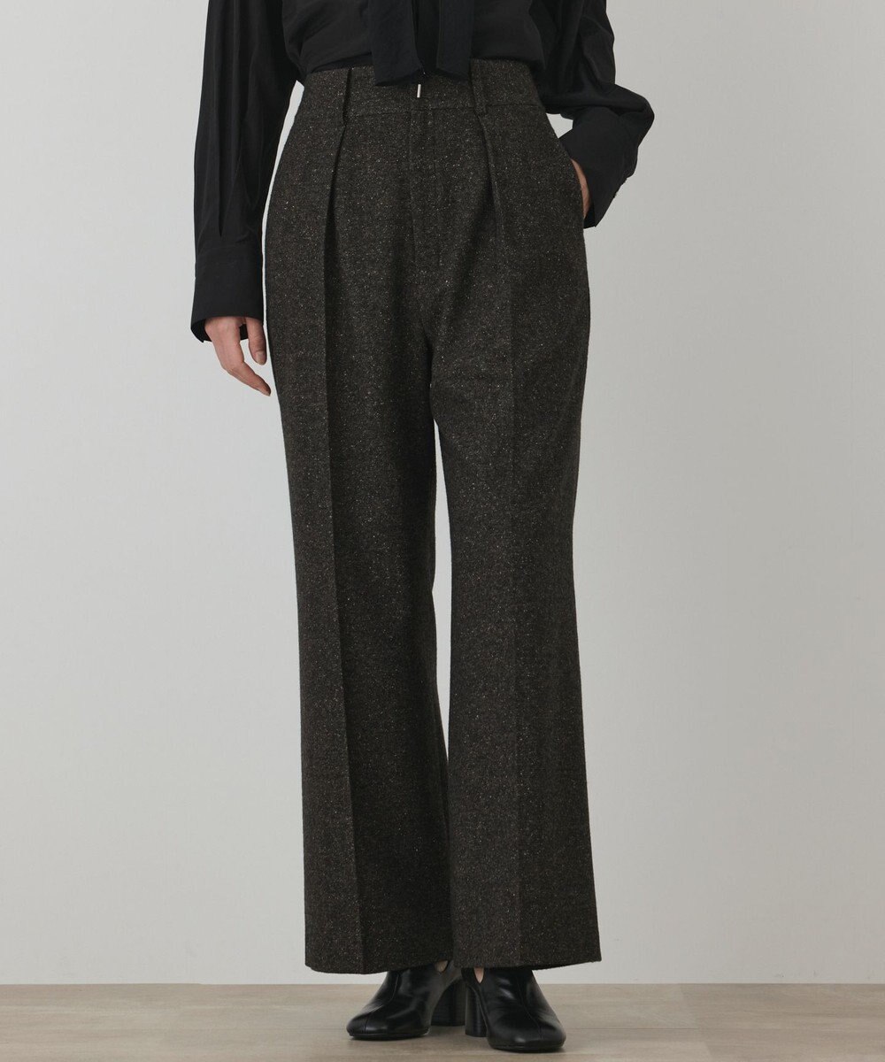 GRACE CONTINENTAL ウールタックワイドパンツ 