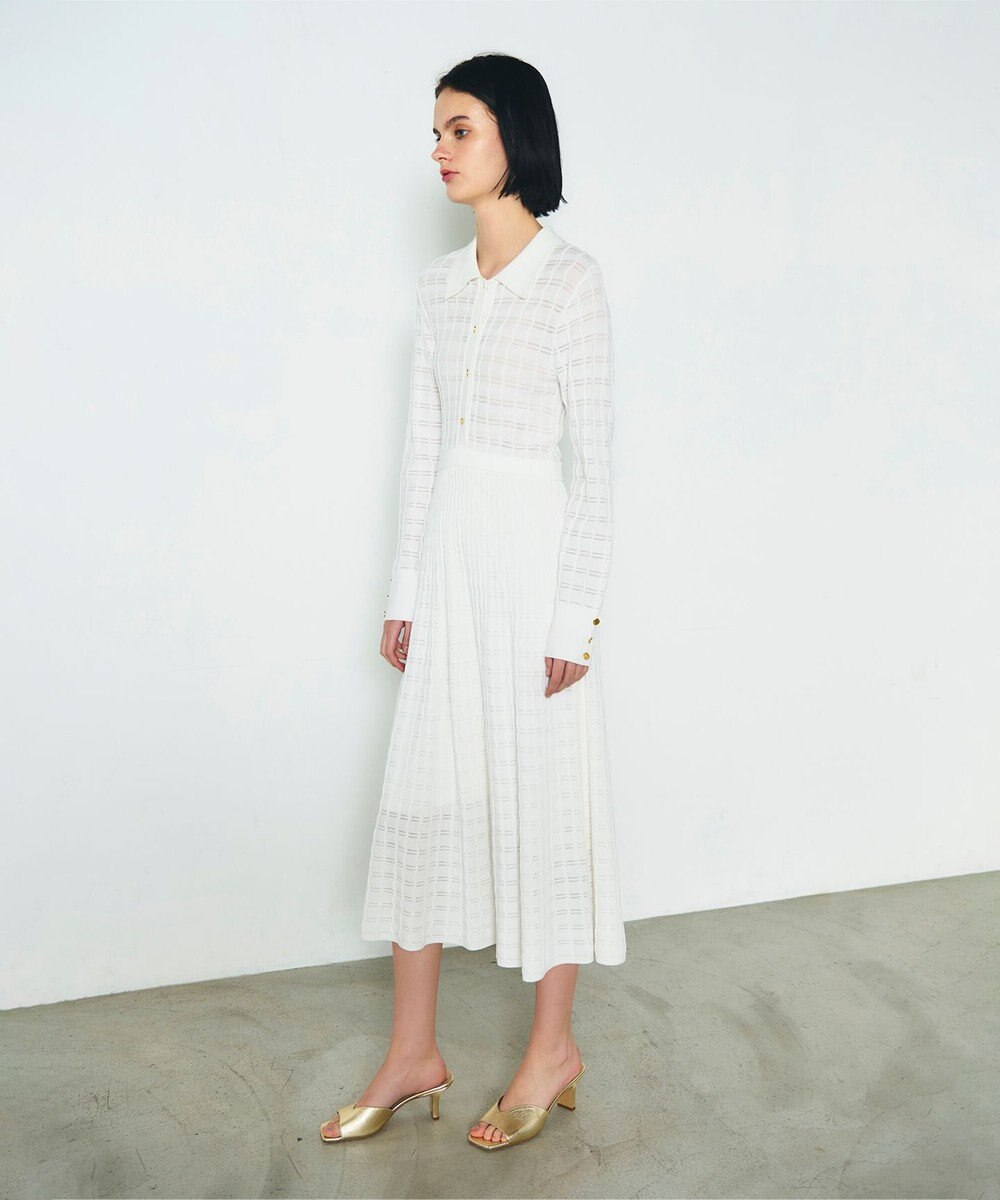 GRACE CONTINENTAL ウェーブニットワンピース