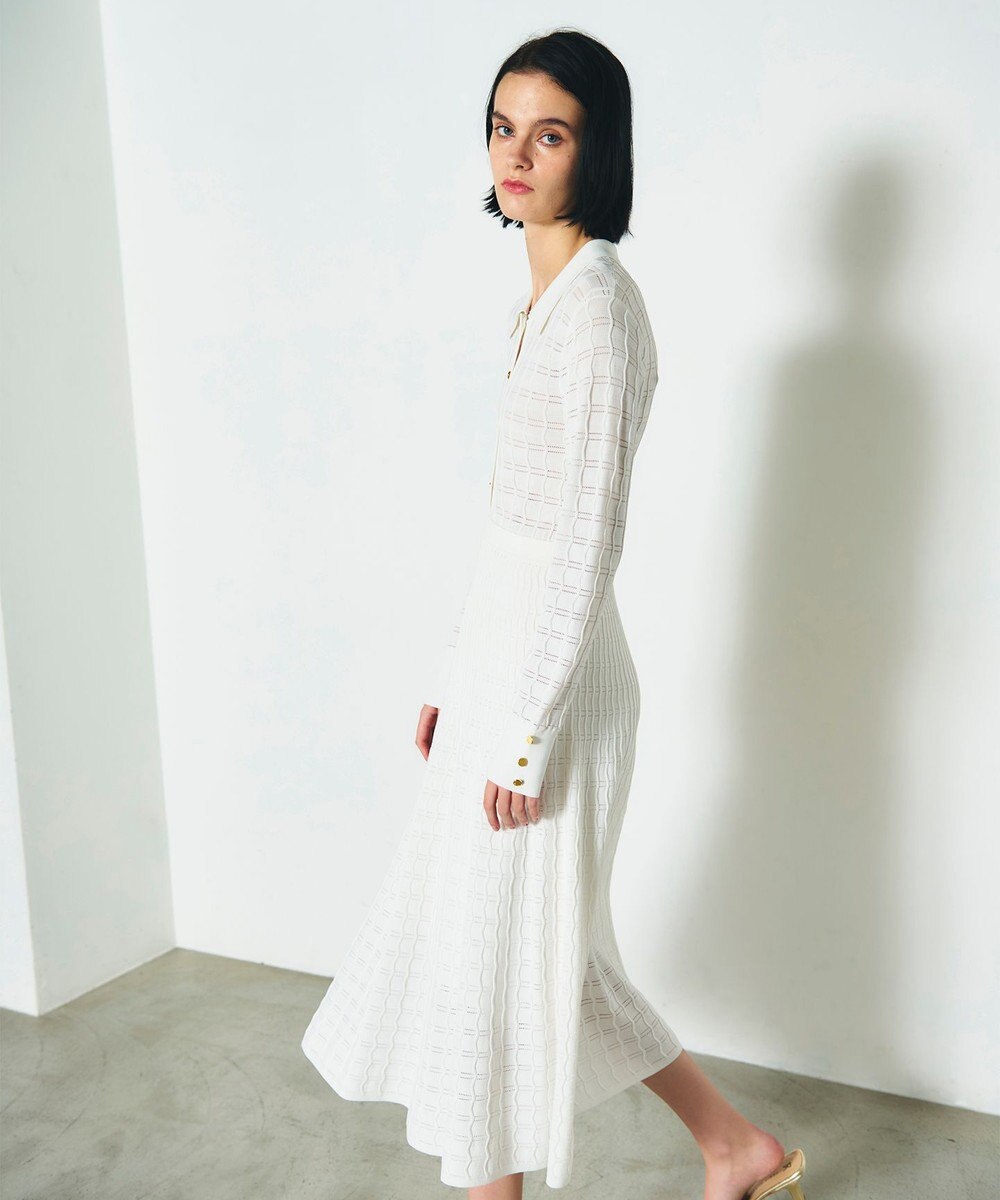 GRACE CONTINENTAL ウェーブニットワンピース