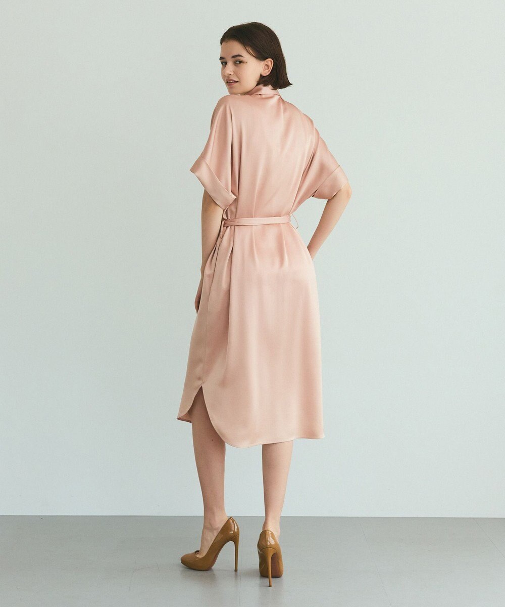 GRACE CONTINENTAL ダブルサテンシャツドレス