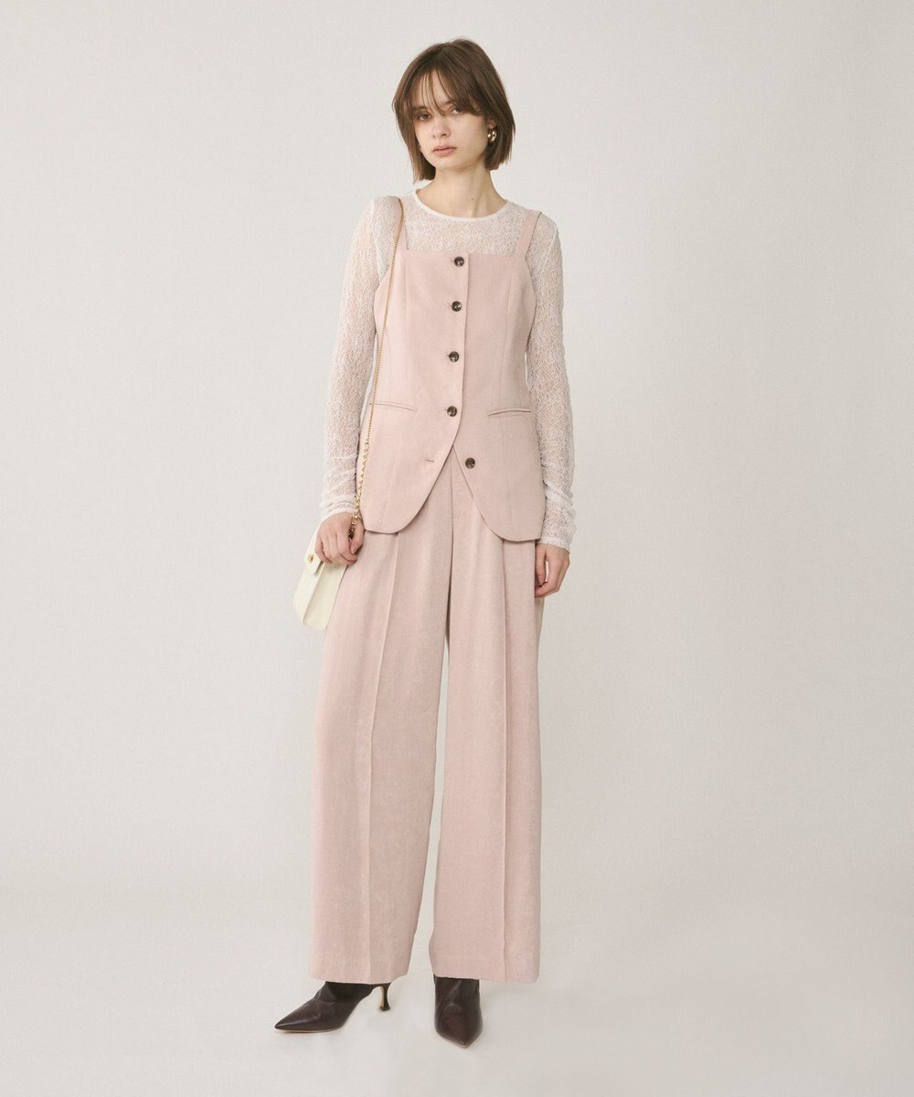 GRACE CONTINENTAL クラッシュサテンキャミトップ 