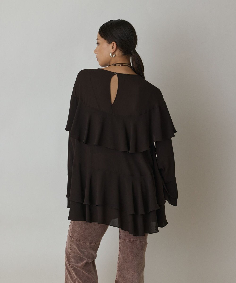 GRACE CONTINENTAL シフォンフリルブラウス 