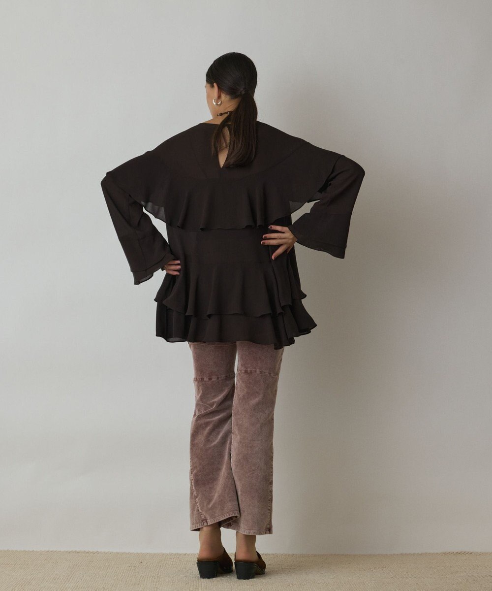 GRACE CONTINENTAL シフォンフリルブラウス 