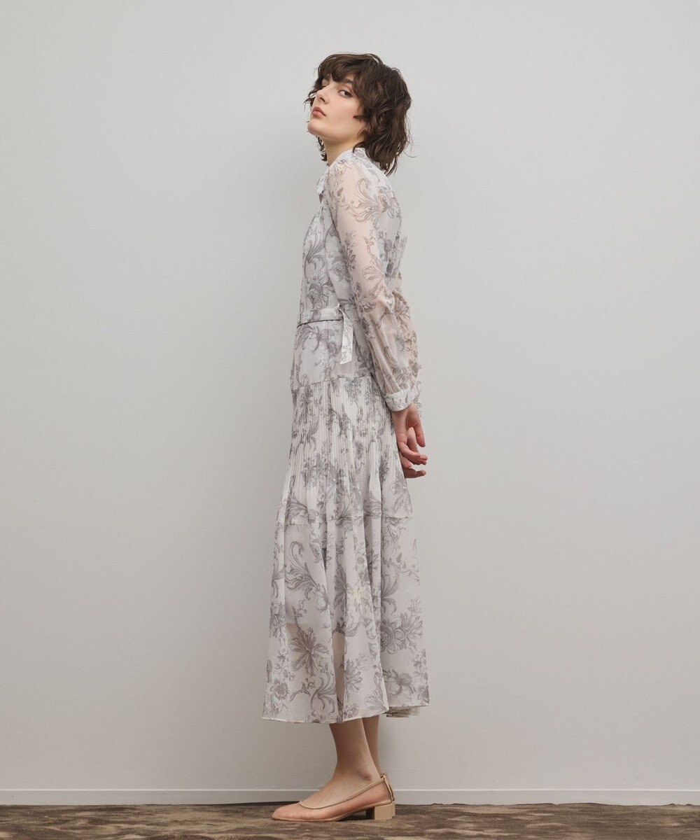 GRACE CONTINENTAL 【オンラインストア・梅田阪急店限定】フラワープリントプリーツワンピース 