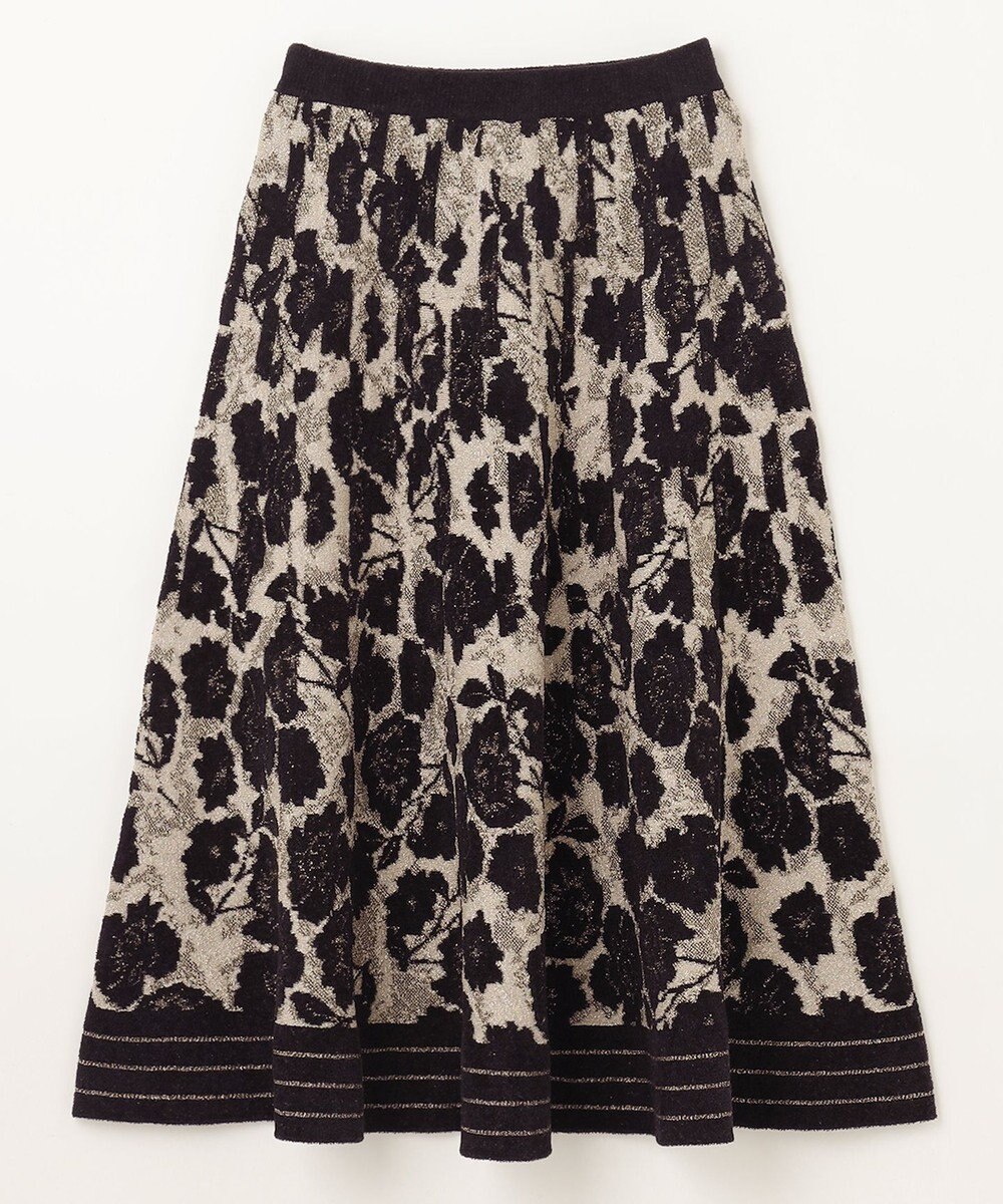 GRACE CONTINENTAL フローラルラメニットスカート 