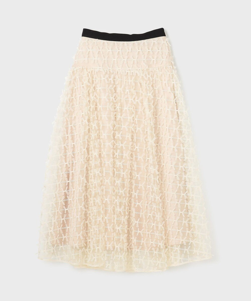 GRACE CONTINENTAL チュールリボン刺繍スカート