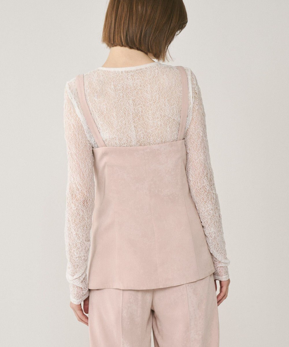 GRACE CONTINENTAL クラッシュサテンキャミトップ 