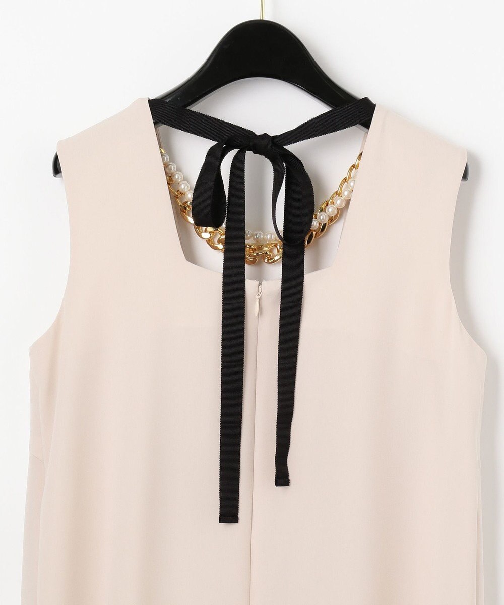 GRACE CONTINENTAL ネックレス付ティアードドレス 