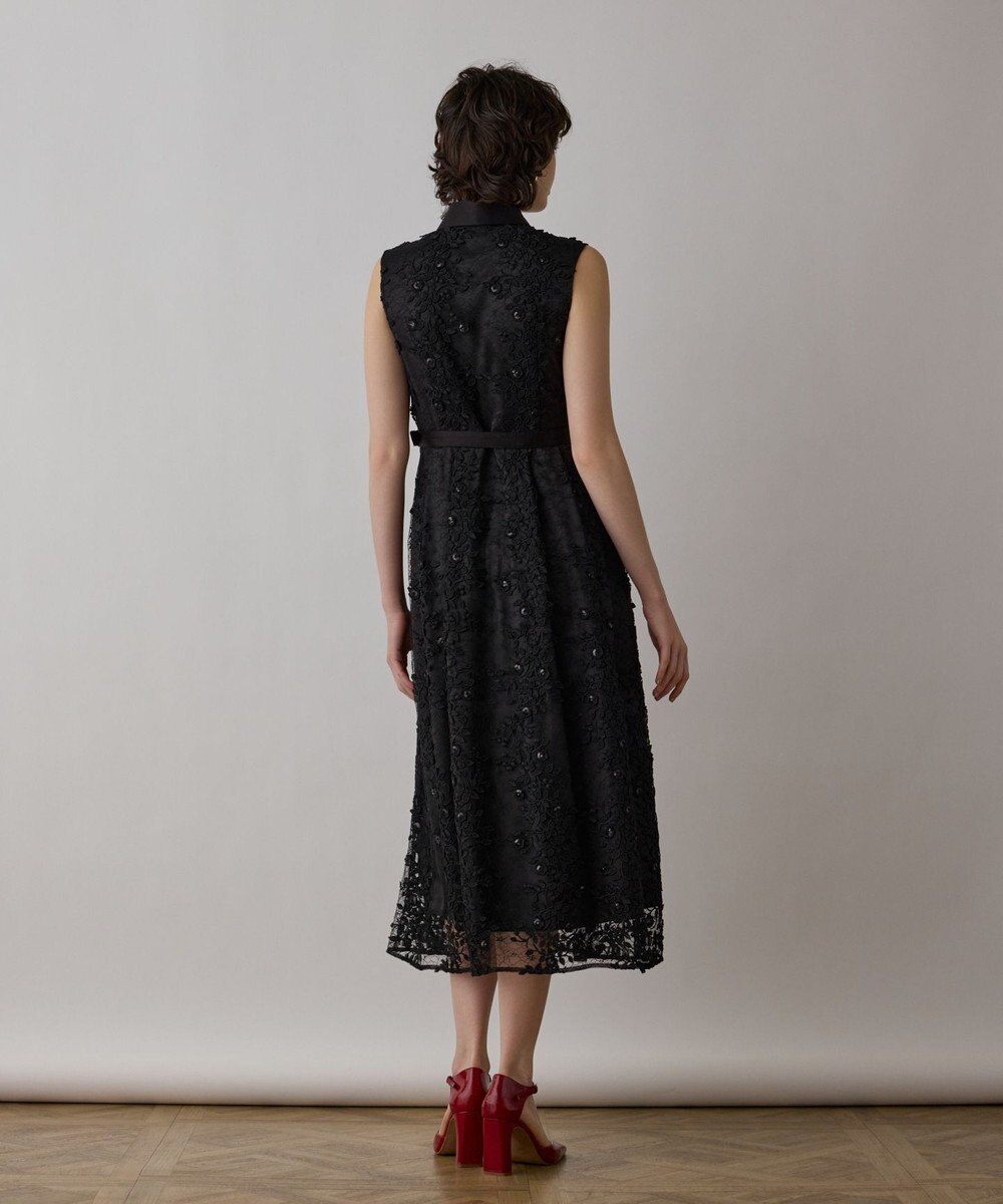 GRACE CONTINENTAL フラワーライン刺繍ワンピース 