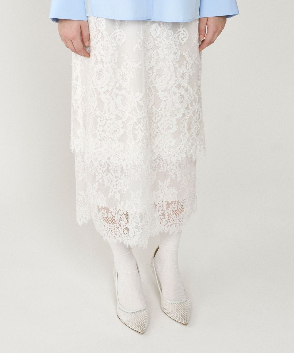 GRACE CONTINENTAL レースレイヤードスカート