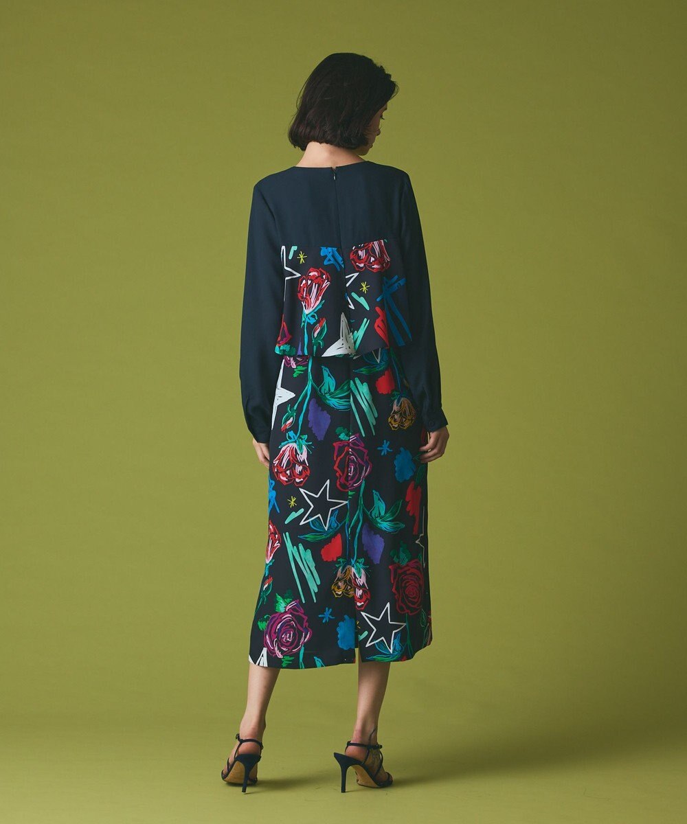 GRACE CONTINENTAL プリントコンビドレス 