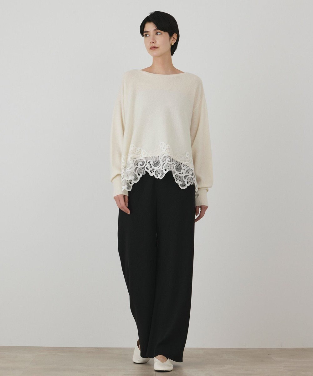 GRACE CONTINENTAL ヘムレースニットトップ 