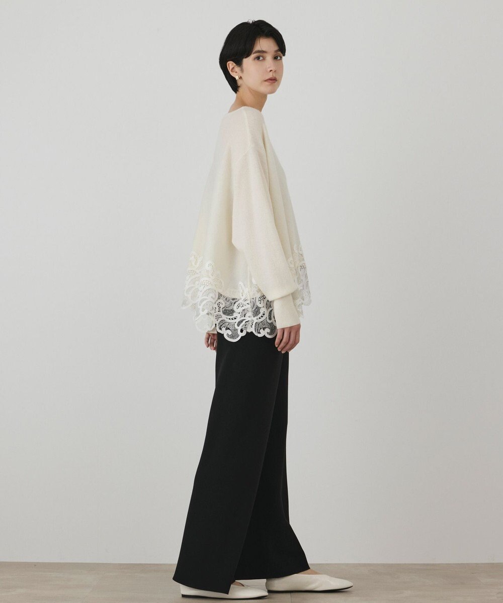 GRACE CONTINENTAL ヘムレースニットトップ 