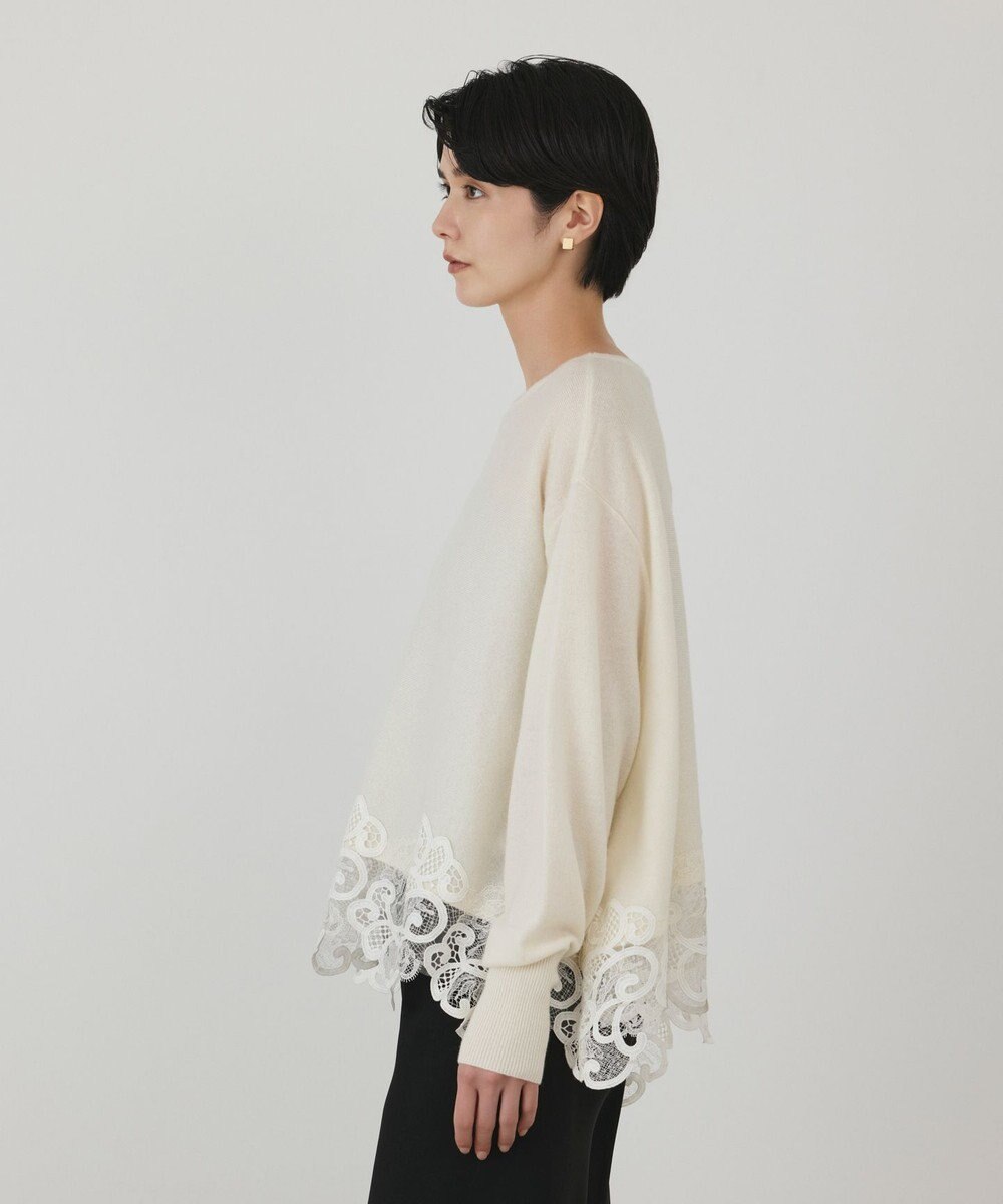 GRACE CONTINENTAL ヘムレースニットトップ 