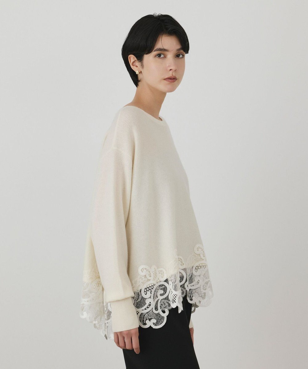 GRACE CONTINENTAL ヘムレースニットトップ 