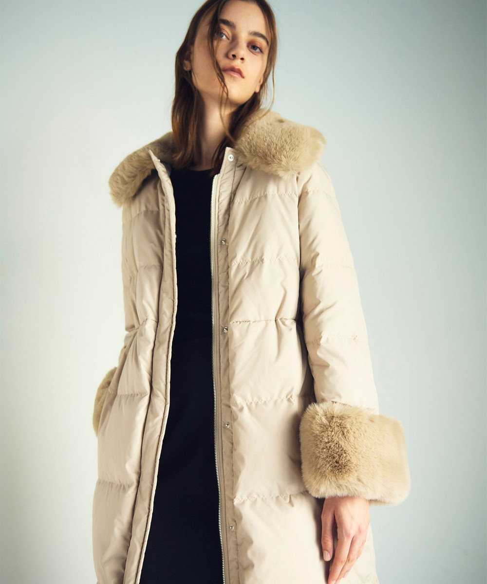 GRACE CONTINENTAL ファーパーツ付ロングダウン