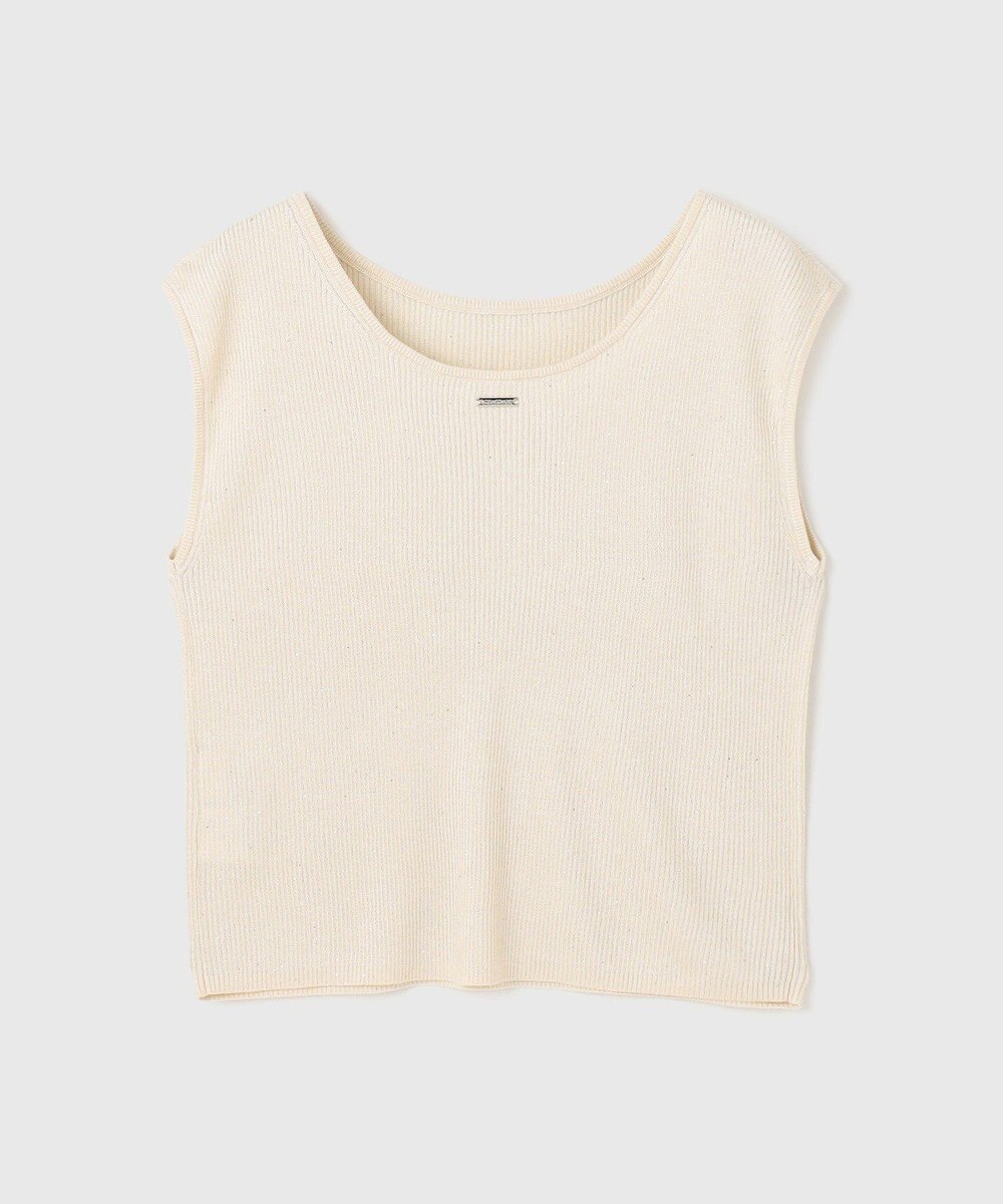 GRACE CONTINENTAL スパンコールリブトップ 