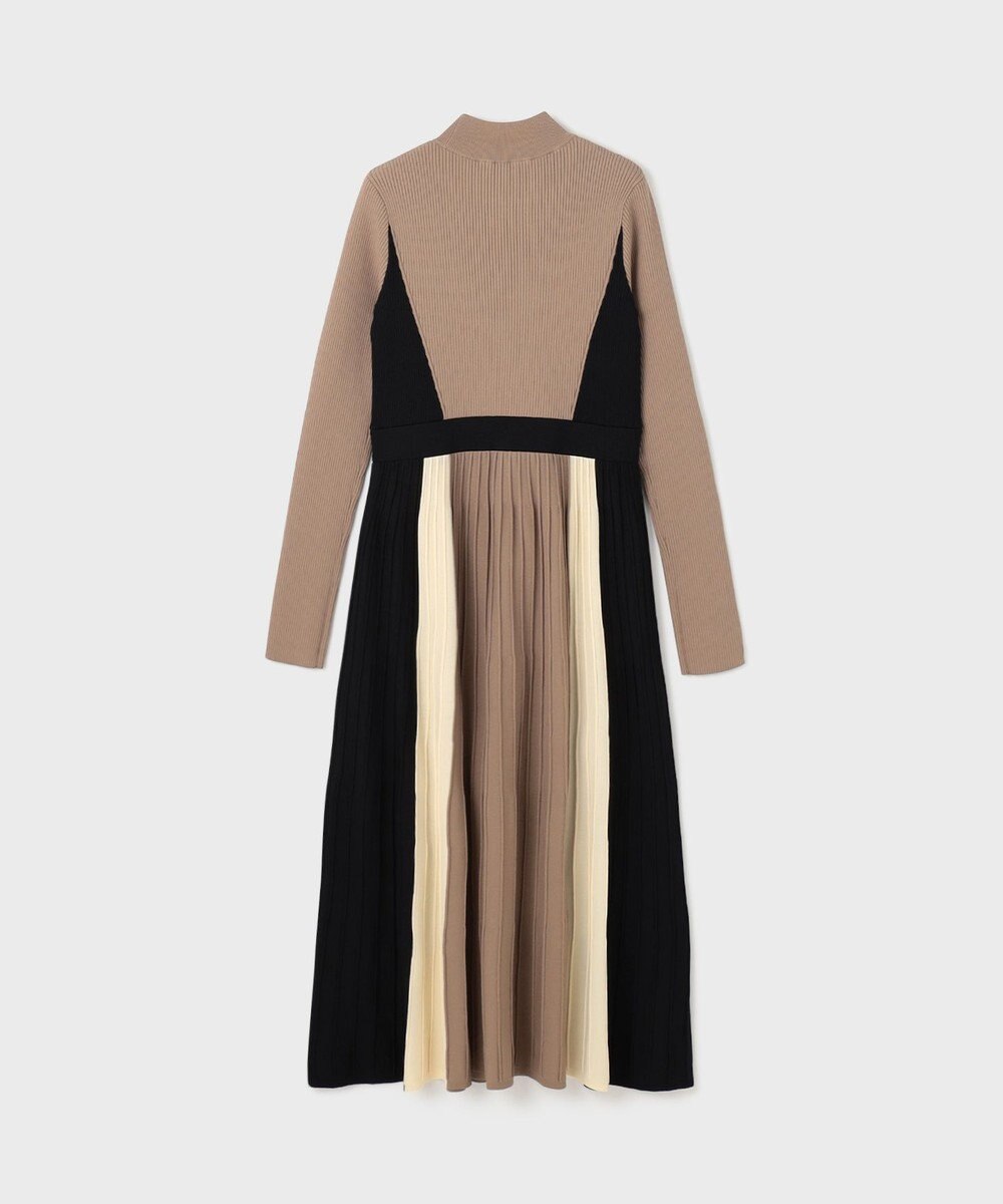 GRACE CONTINENTAL バイカラーフレアニットワンピース