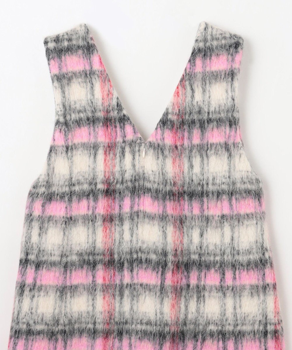 GRACE CONTINENTAL シャギーチェックジャンパースカート