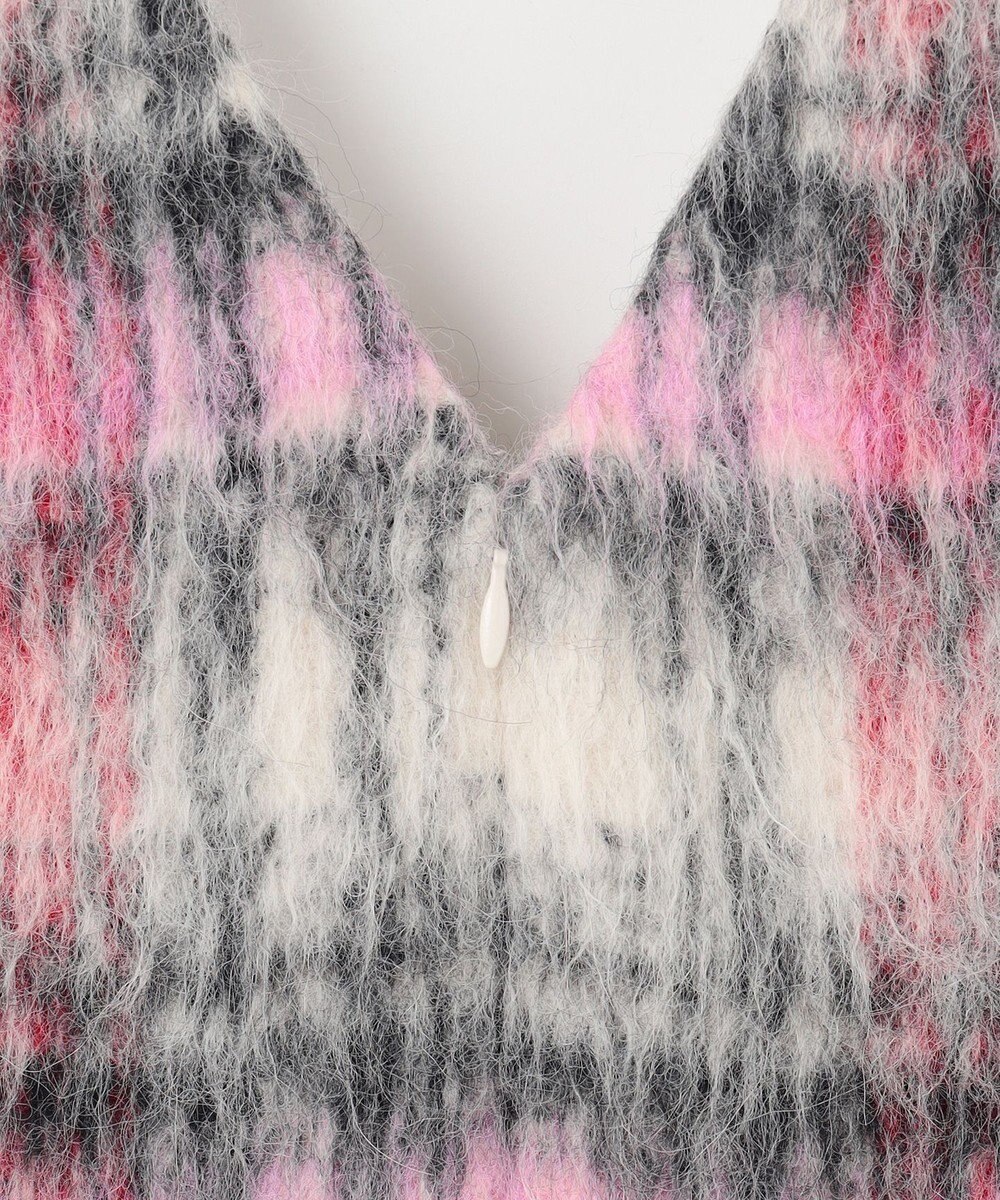 GRACE CONTINENTAL シャギーチェックジャンパースカート 