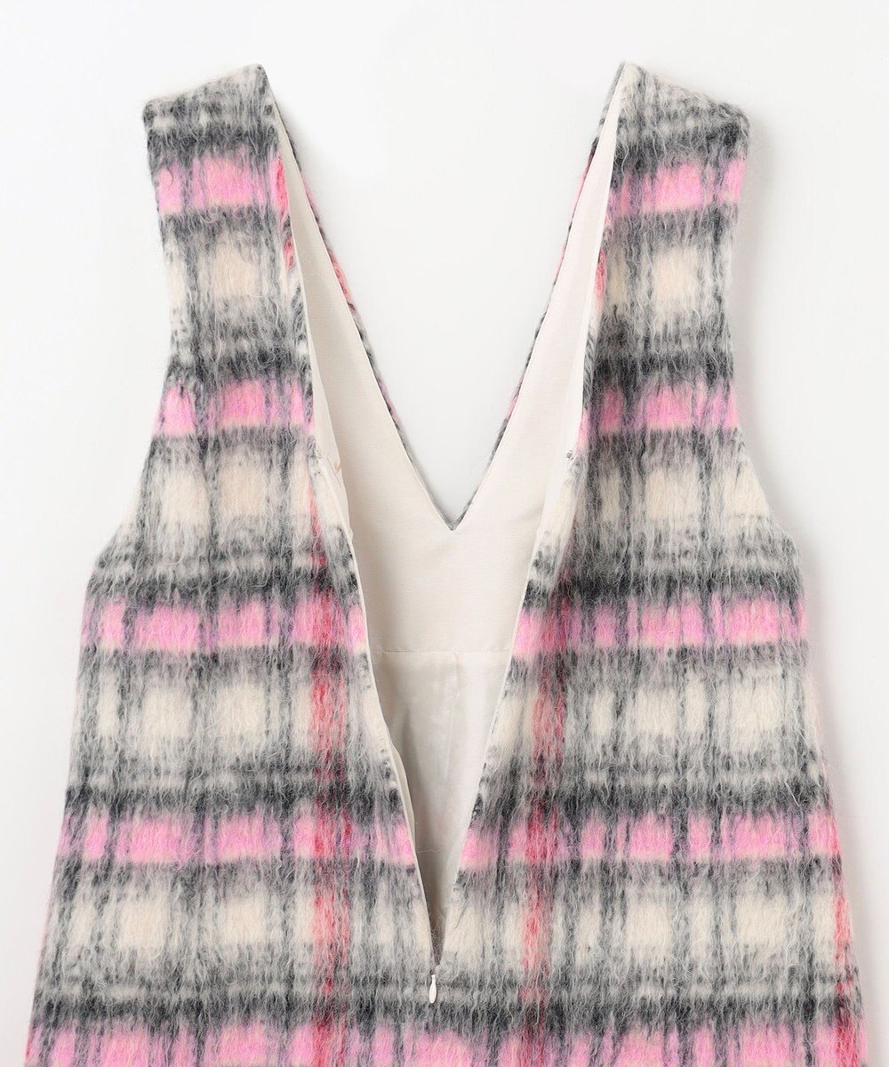 GRACE CONTINENTAL シャギーチェックジャンパースカート