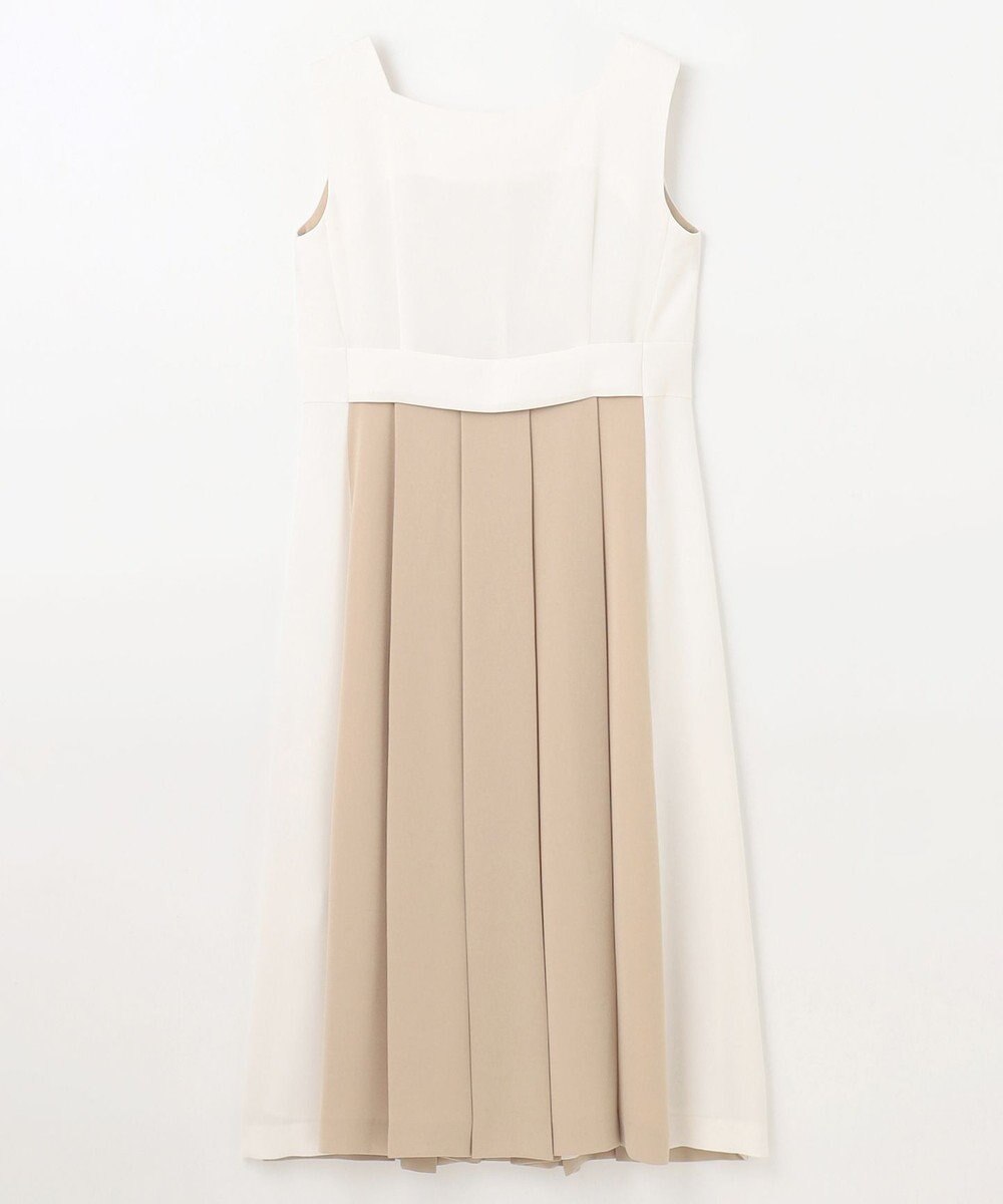 GRACE CONTINENTAL ラインバイカラードレス 