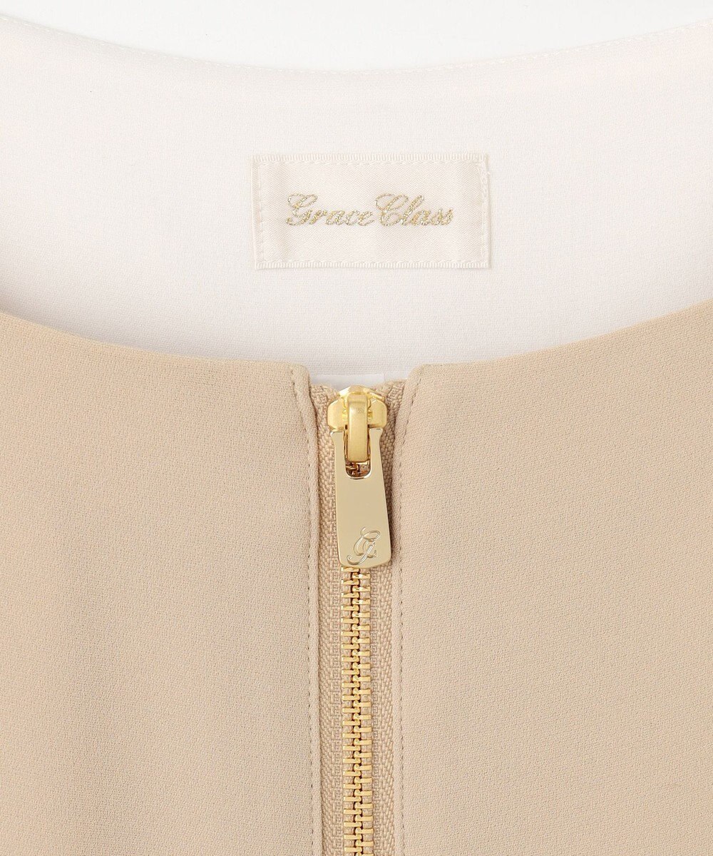 GRACE CONTINENTAL ラインバイカラードレス 