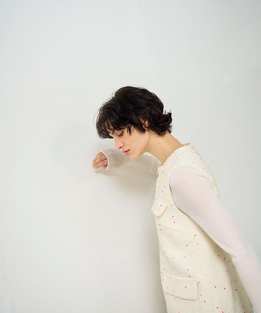 GRACE CONTINENTAL ネオンドットジャガードワンピース