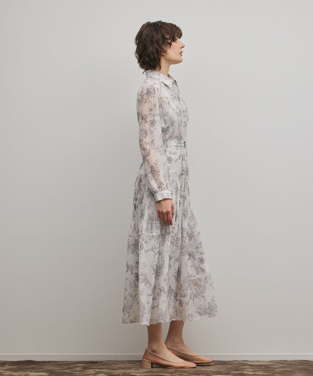 GRACE CONTINENTAL 【オンラインストア・梅田阪急店限定】フラワープリントプリーツワンピース 