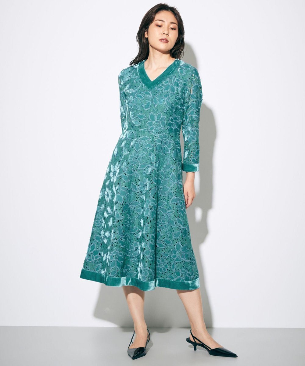 ベロア刺繍ワンピース Grace Continental Grace Continental グレースコンチネンタル 通販 ベロア刺繍ワンピース Grace Continental Grace Continental グレースコンチネンタル 通販