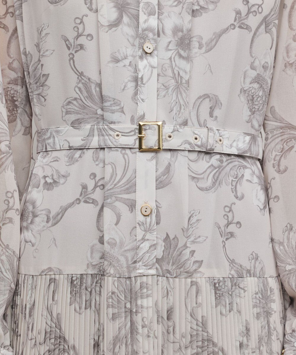 GRACE CONTINENTAL 【オンラインストア・梅田阪急店限定】フラワープリントプリーツワンピース 