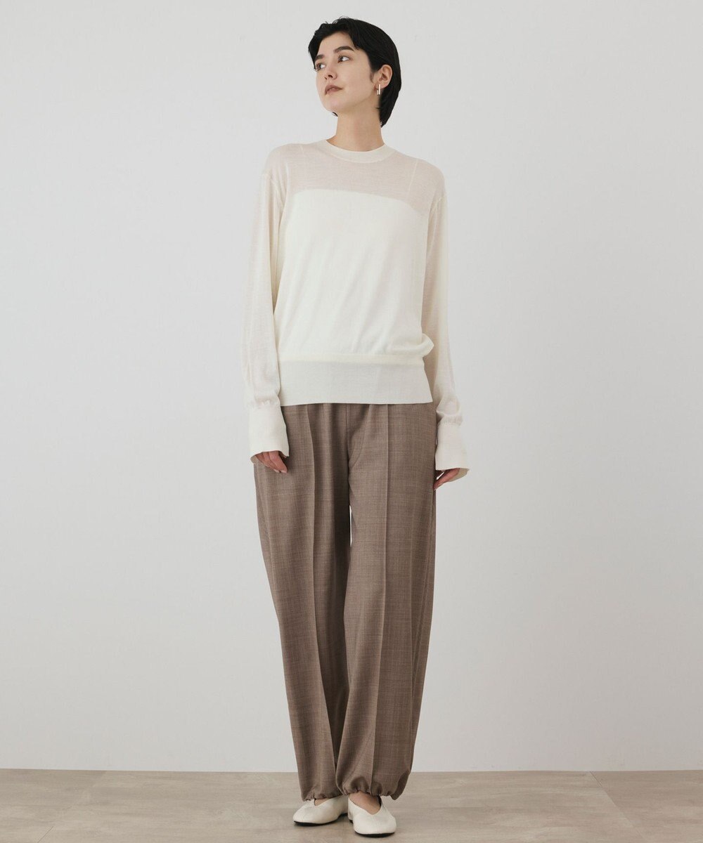 GRACE CONTINENTAL ウールシルククルーニットトップス 
