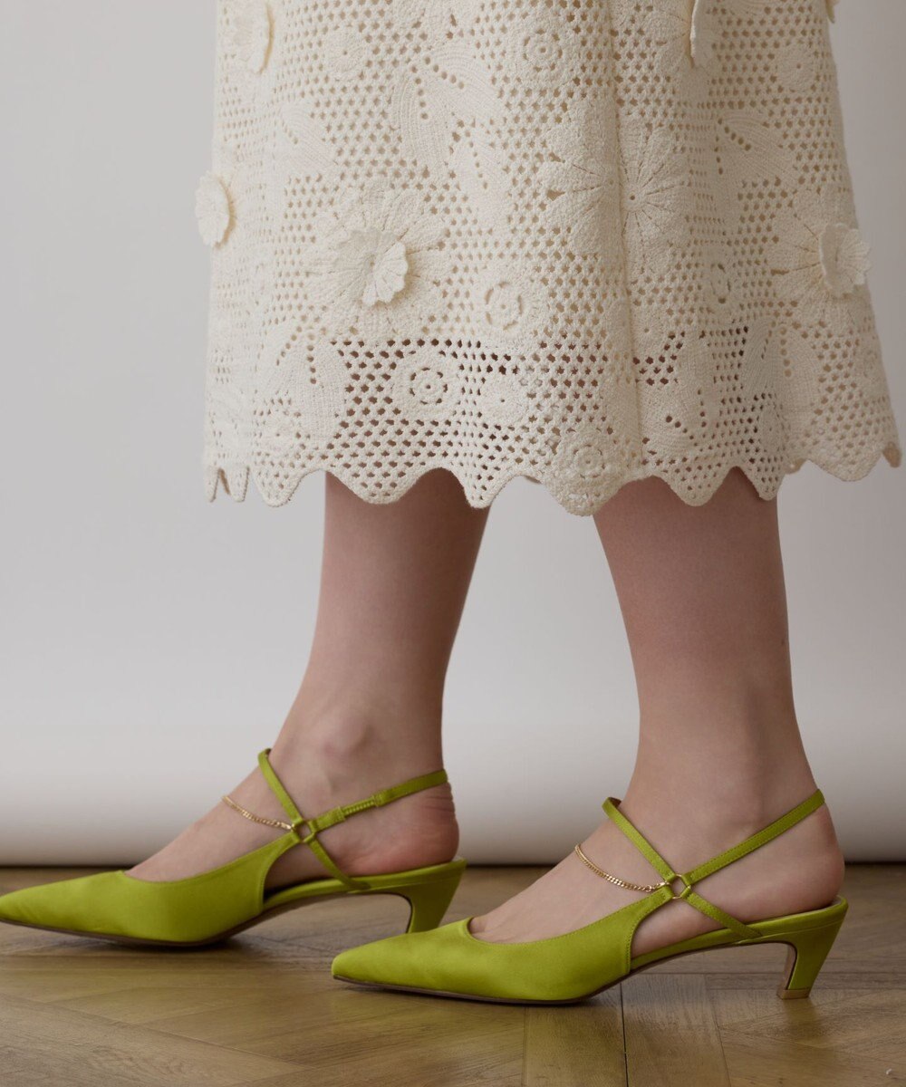 GRACE CONTINENTAL クロシュ刺繍スカート 